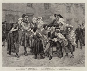 Hogarth sketching the one Street of Queenborough by Charles Green
