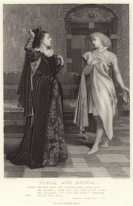 Viola and Olivia, Twelfth Night, Act I, Scene V by Charles Green