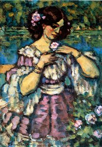 Woman with Rose