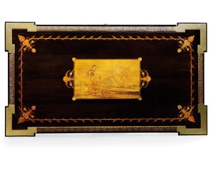 Napoleon III table, designed by Jean Brandely, marquetry by E. Varlot, Paris, c.1850-75 by Charles Guillaume Diehl