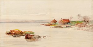 Coast Scene with Cottages