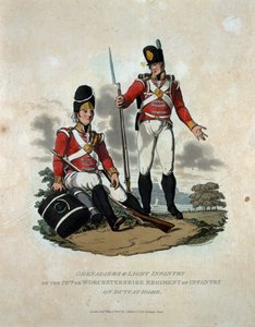 Grenadiers and Light Infantry of the 29th or, Worcestershire Regiment of Infantry on Duty at Home, from 