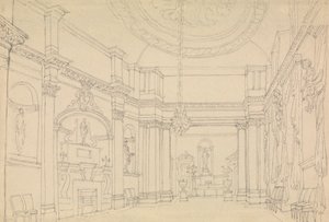 Hall, Easton Neston, Northants by Charles Hamilton Smith