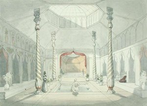 Interior of a Persian bath at Kermanshah by Charles Hamilton Smith