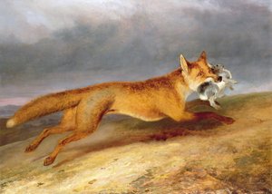 Fox Making Off with a Rabbit by Charles Hancock