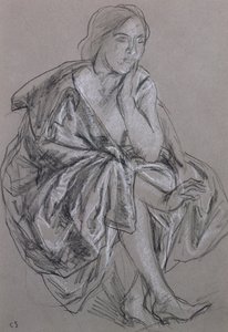 Study of a seated woman, Seated Woman Draped