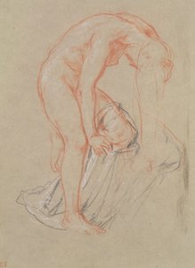 Woman undressing by Charles Haslewood Shannon