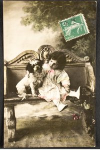 Old Postcard/Happy New Year/Wish/Child by Augustus Kollner