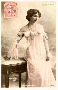 Old postcard, Actress, Casino de Paris