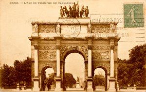 Postcard/Arc de Triomphe du Carrousel/Paris/Seine/Ile de France/France