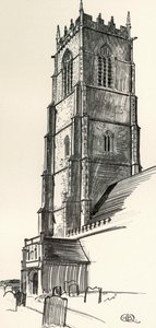 A Perpendicular Church Tower, Winterton, Norfolk, 1931 by Charles Henry Bourne Quennell