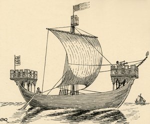 A Ship of the Time of Edward I. Based on the Dover Seal by Charles Henry Bourne Quennell