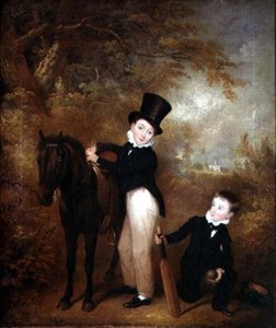 Portrait of William and Charles Chadwick at Burley Lodge by Charles Henry Schwanfelder