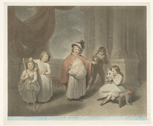 Children Playing a Comedy by Charles Howard Hodges