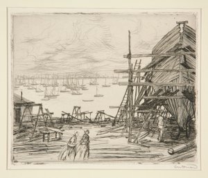 Chantiera at Cancale by Charles Huard