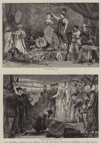 The Historical Tableaux and Costume Ball of the Royal Institute of Painters in Water Colours by Charles J. Staniland