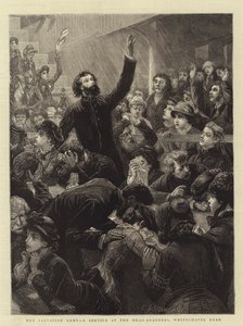 The Salvation Army, a Service at the Head Quarters, Whitechapel Road by Charles J. Staniland