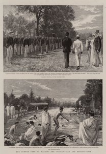 The Summer Term at Harrow, the Cricket-Field and Bathing-Place by Charles J. Staniland