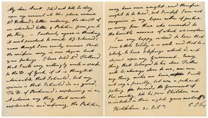 Letter from Charles James Fox to His Aunt Emily, 21st October 1798