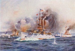 The Destruction of the Spanish Fleet outside Santiago Harbour