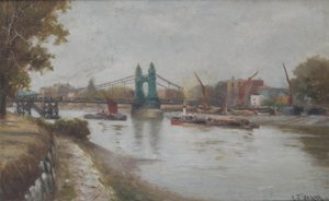 Hammersmith Bridge - The Present One - Looking from the Surrey Shore