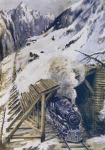 How trains are protected from avalanches by Charles John de after Lacy