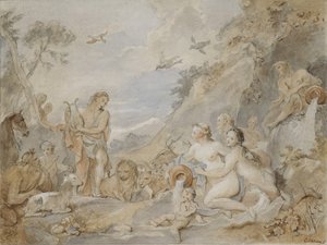 Orpheus Charming the Nymphs, Dryads, and Animals, 1757 by Charles Joseph Natoire