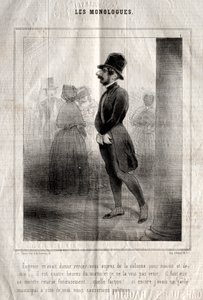 Les Monologues: Eugenie Had Given Me a Rendezvous by the Column for Half Past Midnight by Charles Joseph Traviès de Villers