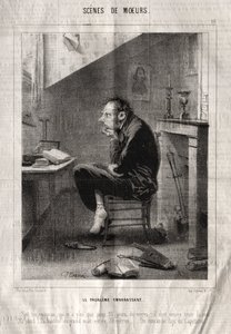 Scenes of Customs: The Embarrassing Problem... by Charles Joseph Traviès de Villers