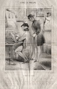 Scenes of Customs: The Right of Visit. I hope not to disturb you... by Charles Joseph Traviès de Villers