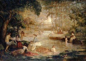 Bathers: Women Bathers by a River