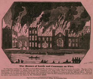 The Houses of Lords and Commons on fire, 16 October 1834