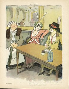 Illustration of Chas-Laborde in Le Smile - Business - Restaurant Cafes, Fashion, Hat - Cupidite, Avarice - Women