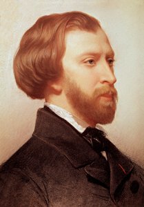 Portrait of Alfred de Musset (1810-1857) French Poet. Painting by Charles Landelle (1812-1908) by Charles Landelle