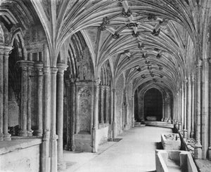 The East Cloister at Laycock Abbey, Wilts by Charles Latham