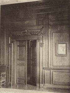 Thorpe Hall, Grantham, Door and Panelling in Dining Room by Charles Latham