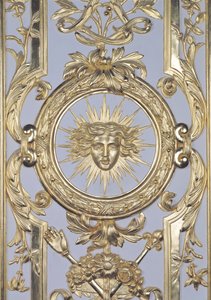 Panelling Depicting the Emblem of Louis XIV from the Salon de Venus (detail)