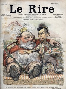 Anglo-Japanese Alliance (1902) Diplomacy has just given birth to a monster, new Radica-Doodica: who will be the Dean? - King Edward VII - Caricature 1902 by Charles Leandre for The Laughter by Charles Leandre