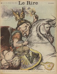 Caricature of French Prime Minister Emile Combes as Attila the Hun (Illustration for Le Rire)