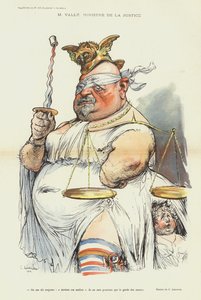 Ernest Valle, French Minister of Justice, illustration for Le Rire