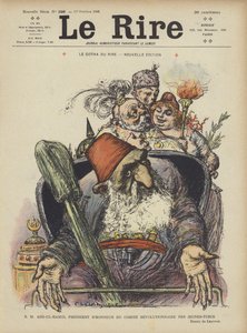 His Majesty Abdul Hamid, Honorary President of the Revolutionary Committee of the Young Turks (Illustration for Le Rire) by Charles Leandre