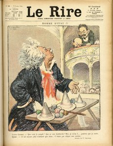 Illustration for the Cover of Le Rire, 07/02/1920 - Statesman - David Lloyd George and Ebert Friedrich by Charles Leandre