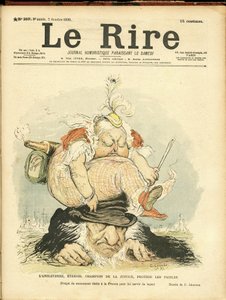 Illustration of Charles Leandre for the Cover of Le Rire