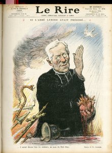Illustration of Charles Leandre (1862-1934) for the Cover of Le Rire, 31/01/14 - If Abbe Lemire had presided... - Religion Faith - Abbe Jules Auguste Lemire (1853-1928) by Charles Leandre