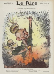 King Peter I of Serbia (Illustration for Le Rire)