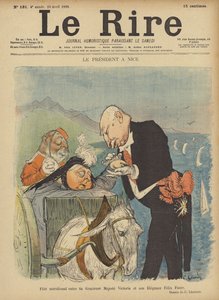 President Felix Faure and Queen Victoria, Illustration for Le Rire
