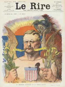 President Roosevelt and Old Europe. Illustration for Le Rire