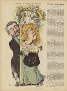Production of Henri Lavetans play Varennes at the Theatre Sarah Bernhardt (Illustration for Le Rire) by Charles Leandre