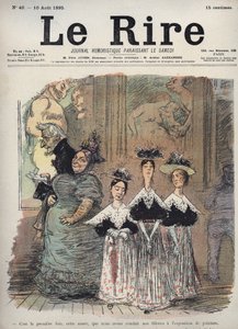This is the First Time, This Year, That We Have Led Our Girls to the Painting Exhibition - Caricature by Charles Leandre (1862-1934) in 