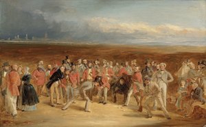 The Finished Sketch for The Golfers: A Grand Match Played on the St. Andrews Links by Sir David Baird, Bt. and Sir Ralph Anstruther, Bt. of Balcaskie, Against Major Playfair and John Campbell, Esq., of Glensaddell by Charles Lees